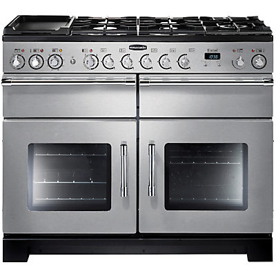 Rangemaster Excel 110 Dual Fuel Range Cooker Stainless Steel/Chrome Trim